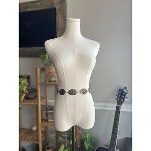Vintage Silver Concho Chain Belt One Size